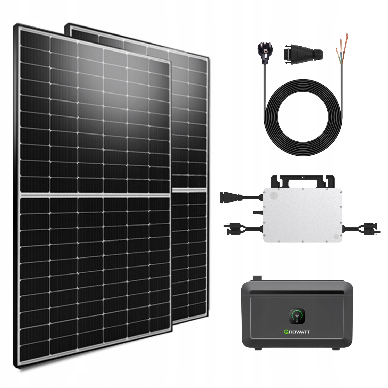 Balkónová fotovoltaika 1000W s invertorom HMS 800W a elektrocentrálou